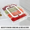 thumbnail image 4 of WETRBWEH Snack Box Container, 4 Compartments Divided Serving Tray with Lid and Handle (8 Forks, 2 Spoon), 4 of 7