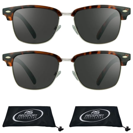 proSPORT Classic Reading Sunglasses Round Horn Rimmed Men & Women - NOT BIFOCAL