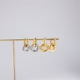 thumbnail image 4 of Oasiva Contemporary Stacked Hoops Earrings Sturdy Stainless Steel Day To Night Wear, 4 of 11