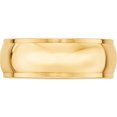 thumbnail image 2 of 14K Yellow Gold 14Ky 8mm Half Round With Edge Band Size 11.5 Made In United States hre080-11.5, 2 of 5