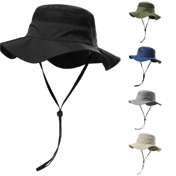 JCCXIN Toddler Kids Sun Hat Boys Girls Bucket Hats Breathable Mesh Wide Brim Fishing Cap Lightweight Summer Daily Caps Holiday Outdoor Cute Vacation Camping Hats,Black,8-10 Years