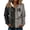 1# Dark Gray, variant on Halloween Women Sweatshirt Patchwork Print Button Henley Hoodie Soft Fleece Long Sleeve Pullover Casual Fall Holiday Outfit Orange L