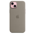 thumbnail image 2 of Funda para teléfono Apple iPhone 15 Plus de silicona con MagSafe, color arcilla, 2 of 5