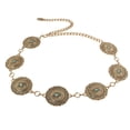 thumbnail image 1 of Cinturón de cadena para mujer, cinturón decorativo para pantalones vaqueros, cinturón de vestir de moda Oro, 1 of 9