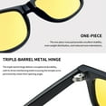 thumbnail image 3 of Joopin Retro Square Night Vision Glasses for Men Women Fishing Driving Hiking UV400 Protection(3 Pack), 3 of 7