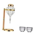thumbnail image 2 of kowaku Japanese Cold Sake Decanter ,Cold Sake Chilled Server, Decanter ,Sturdy with Cups Sake Pot Dispenser for Cold Sake Party gold, 2 of 8