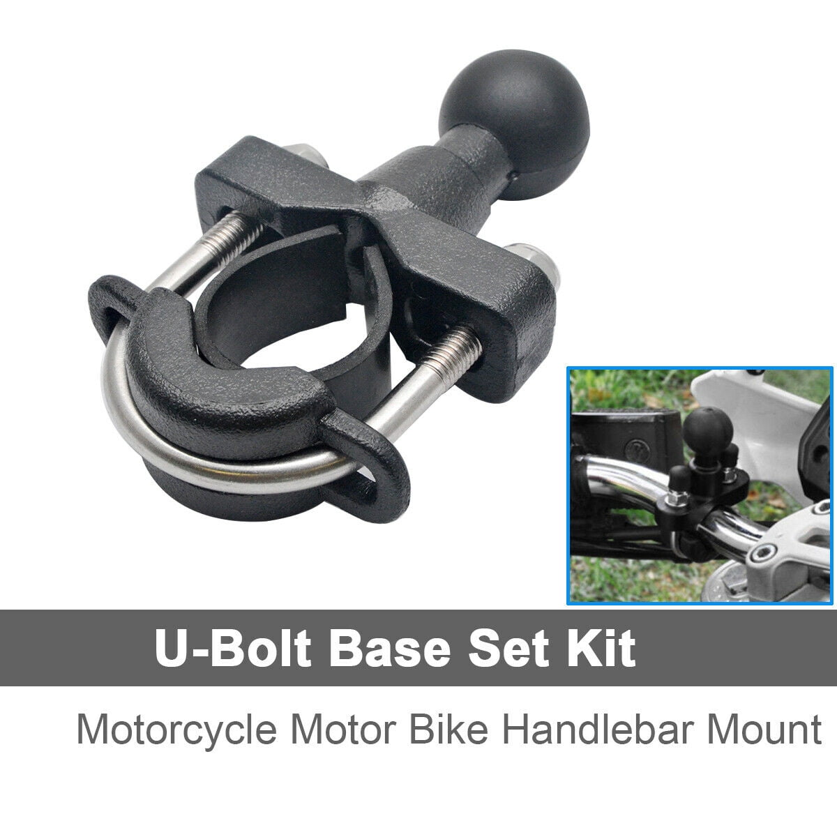 Handlebar UBolt Base Handle Rail Rail Base 1 RAM Bracket UBolt Ball