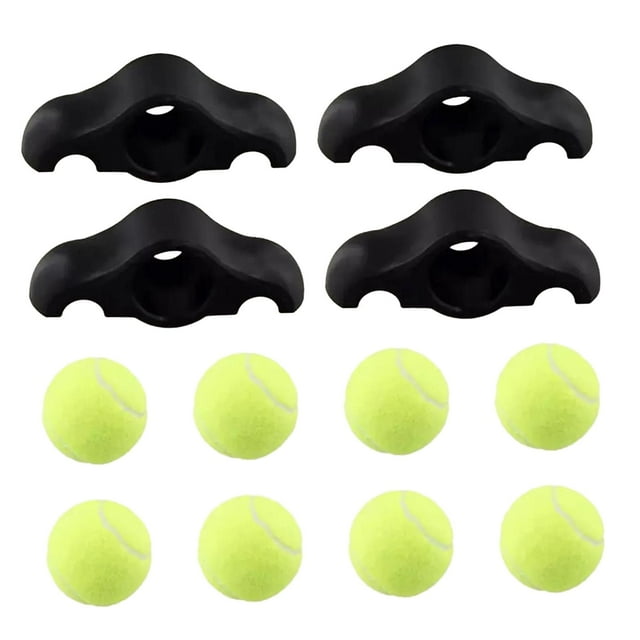 koolsoo Indoor Cycling Snap Rocker Feet Adapters Equipment Fitness with Tennis Balls 4 Adapters