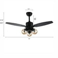 thumbnail image 5 of PEAKORA42" Modern Ceiling Fan Chandelier with Remote Control & 3 Wooden Blades, 5 of 10