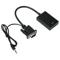 thumbnail image 3 of Cable adaptador de interfaz multimedia VGA a HD con cable de audio Convertidor VGA 1080P, 3 of 12