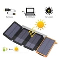 thumbnail image 3 of Cargador solar Power Bank - Cargador de teléfono solar 8000mAh Paquete de batería externa de carga rápida con 4 paneles solares portátiles, 3 of 5
