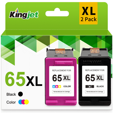 65XL Ink Cartridge for HP 65 Ink Cartridge for HP Printer Ink 65 XL 65XL Ink for HP DeskJet 3755 3772 3752 2652 2655 3720 3722 3758 2624 Envy 5055 5000 5058 5052 AMP 100 120 (Black, Tri-Color)