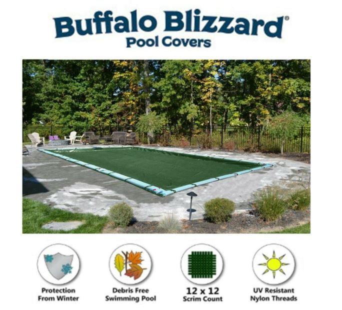 Buffalo Blizzard 16' x 24' SUPREME PLUS Rectangle Swimming Pool Winter Cover 