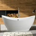 thumbnail image 3 of Vanity Art 68 Inch Freestanding Acrylic Bathtub Modern Stand Alone Soaking Tub with Polished Chrome UPC Certified Round Overflow Pop up Drain VA6513, 3 of 5