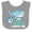 Heather and White, variant on Inktastic My Big Sister Loves Me with Cute Sharks Boys or Girls Baby Bib