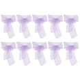 thumbnail image 1 of Fajas para sillas de organza color violeta claro, juego de 10, perfectas para banquetes y bodas - Decoración elegante, 1 of 8