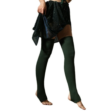 

Female Knee-High Socks Solid Color Toeless Stocking Long Tube Socks for Dance Ballet Yoga