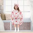thumbnail image 7 of Wearable Blanket with Sleeves and Pocket Oversized Hooded Sweatshirt 3-14 YR Pink Cute Pigs S, 7 of 7