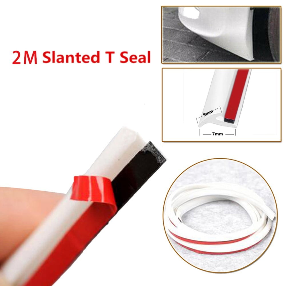 2 Meter Car Rubber Edge Trim Bumper Lip Side Skirt Seal Strip Moulding Universal