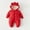 Red, variant on Baby Winter Quilted Snowsuit Jumpsuit Hooded Cartoon Ear Waterproof Windproof Outfit for (Ages 0-24 Months, 5 Colors) Warm One-Piece