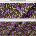 thumbnail image 2 of Soimoi Brown Cotton Voile Fabric Artistic Leaf & Floral Print Sewing Fabric Yard 42 Inch Wide, 2 of 7