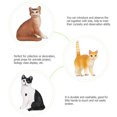 thumbnail image 4 of Figura de gato en forma de M, modelo de animal, de plástico, para decoración de escritorio, rompecabezas, juguetes para niños, gatito realista, 3 piezas, 4 of 6