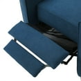 thumbnail image 5 of Navy Blue Fabric Push Back Chair for Elegant Home Décor, 5 of 10