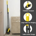 thumbnail image 4 of JEHONN Broom with Dust Pan with 54 inches Long Handle for Home (Black Yellow), 4 of 6