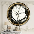 thumbnail image 2 of Designart 'Gold Metallic Circle' Metal Wall Clock, 2 of 3