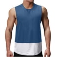 thumbnail image 1 of zfhfof Mens Workout Tank Tops Lightweight Sleeveless Running Gym Muscle Shirts Color Block Summer Tee Top, 1 of 5