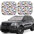 thumbnail image 6 of Kdxio Cartoon Monster Trucks1 Print 2-Piece Sun Shade Front Windshield - Foldable Car Front Window Sunshades For Most Sedans Suv Truck, 6 of 6