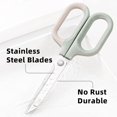 thumbnail image 3 of Multipurpose Scissors, Comfort-Grip Handles Sharp Scissors for Office Home School Craft Sewing Fabric Supplies (7", Green), 3 of 5