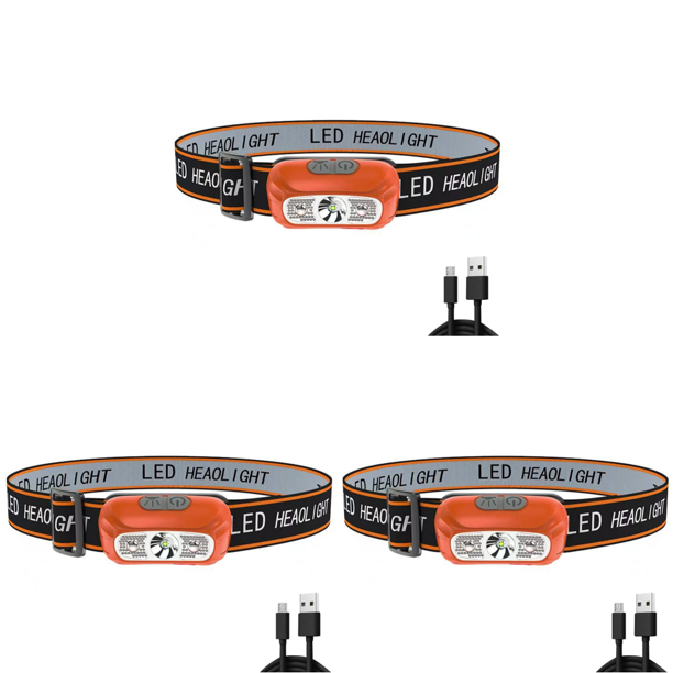 XPE LED Faro Inducción Impermeable 300lm Faro Pesca (Naranja)