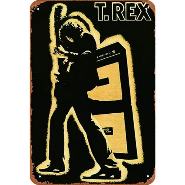 Placa Metal Vintage T.REX Pintura Hierro Rectangular Arte Pared Del 30x40cm