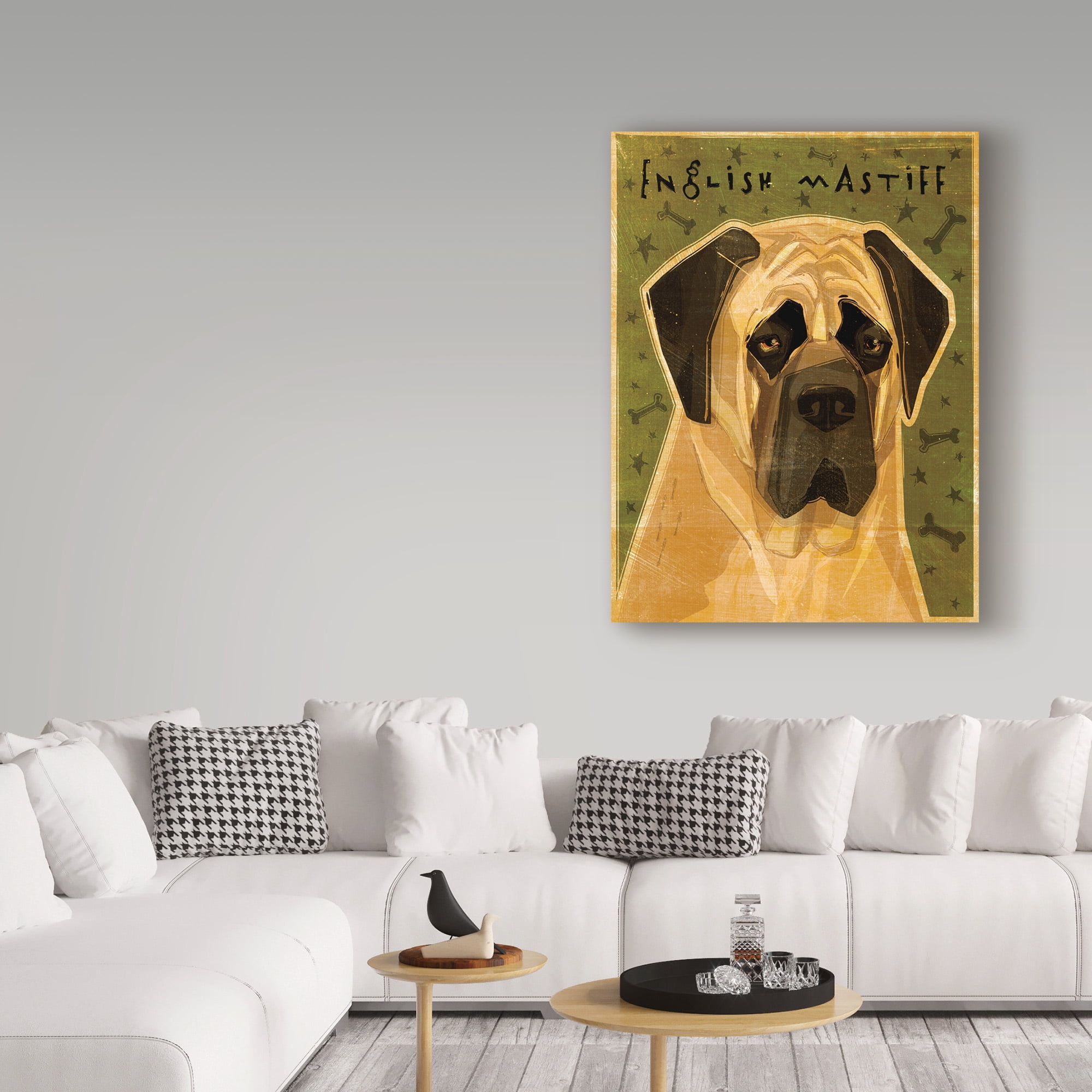 Trademark Fine Art 'English Mastiff' Canvas Art by John W. Golden