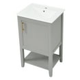 thumbnail image 2 of CHEERFUN 20' Bathroom Vanity with Sink, Grey Bathroom Cabinet with Soft Closing Door, Open Shelf, 2 of 11