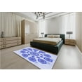 thumbnail image 4 of Ahgly Company Indoor Round Patterned Heavenly Blue Area Rugs, 7' Round, 4 of 6