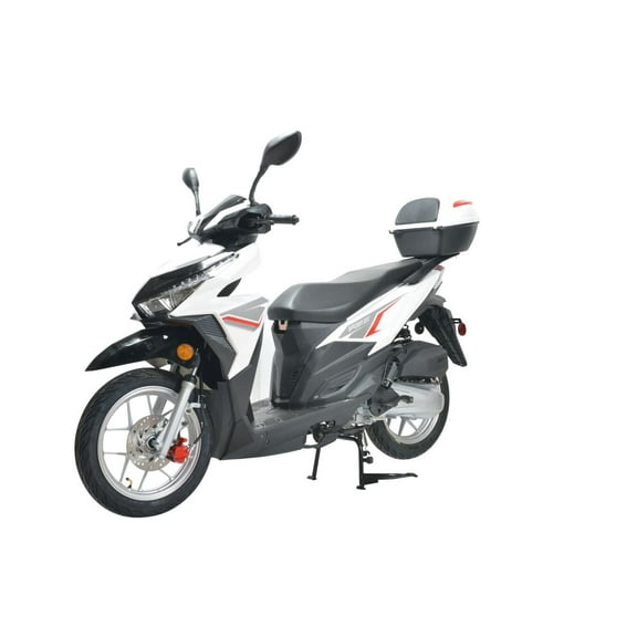 HHH Spider 200 Scooter EFI Fuel Injected Street Legal Scooter with 14" Rims (White)
