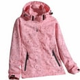 thumbnail image 5 of Lovskoo Women's Rain Jacket Technical Casual Waterproof Windbreaker Outdoor Couples Thin Jacket Lapel Zipper Loose Soft Top Long Sleeve Hooded Coat/Jacket Pink, 5 of 6