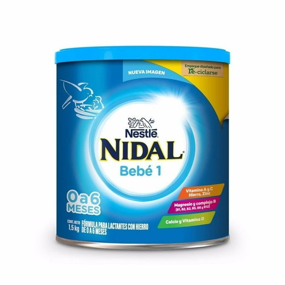 Fórmula para lactantes Nidal bebé 1 de 0 a 6 meses 1.5 kg
