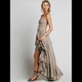 thumbnail image 4 of Vestidos Largos Bohemios Sexys de Verano Sin Espalda para Mujer Gris M, 4 of 5