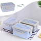 thumbnail image 1 of Bolsa Almuerzo 3 Compartimentos, Contenedor De Almuerzo 1000 ML Para Adultos, Contenedores De Almuerzo Impermeables, Microondas, Con Cuchillos Y Cucharas, Portátil, Para Oficina, 1 of 7