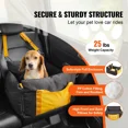 thumbnail image 6 of Waterproof Dog Car Seat Booster for Small Dogs up to 25lbs with Side Handles,Storage Pocket,Clip-On Safety Leash,and Comfortable PP Cotton Filling,Black, 6 of 6