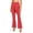 Red, variant on cocolona Womens Summer Casual High Waist Flare Leggings Elastic Waist Wide Leg Stretch Vacation Skirt Pants
