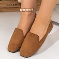 thumbnail image 3 of Rokment Women's Dress Shoes for Ladies 2026 Spring Fall Fashion Casual Suede Solid Color Square Toe Low Heel Ballet Flat Formal Business Work Dressy Loafers Walking Shoes Brown Size 8.5, 3 of 7