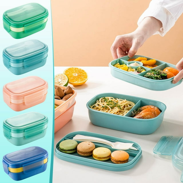 Vaidha Stackable Bento Box For Adult Kids, Large Capacity 1900ml , Leak-Proof Lunchbox Containers With Utensil Set For Dining Out, Work, Picnic, School