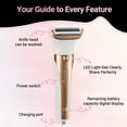 thumbnail image 3 of TURKIO 5-in-1 Rechargeable Cordless Electric Razor for Women, Trimmer for Women with Face, Nose, Eyebrow, Arms, Armpit, Legs, Golden, 3 of 8