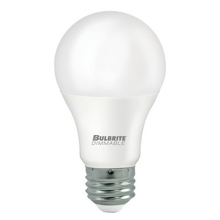 

Bulbrite Pack of (4) 9 Watt Dimmable A19 Frost Finish Medium Screw (E26) LED Light Bulb - 800 Lumens 2700K