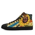 thumbnail image 3 of Hippie Dachshund High Top Canvas Shoes Sneakers Black Size 5, 3 of 7