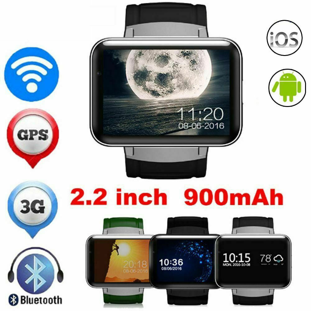 DM98 2.2'' Large Screen 3G WiFi Bluetooth Smart Watch Android 5.1 GPS - Walmart.com